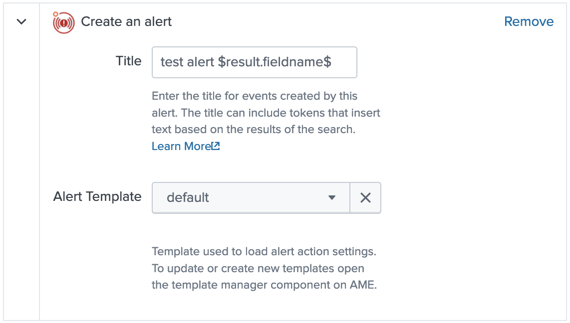 AME Alert Action Form
