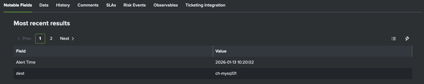Event Details Tabs