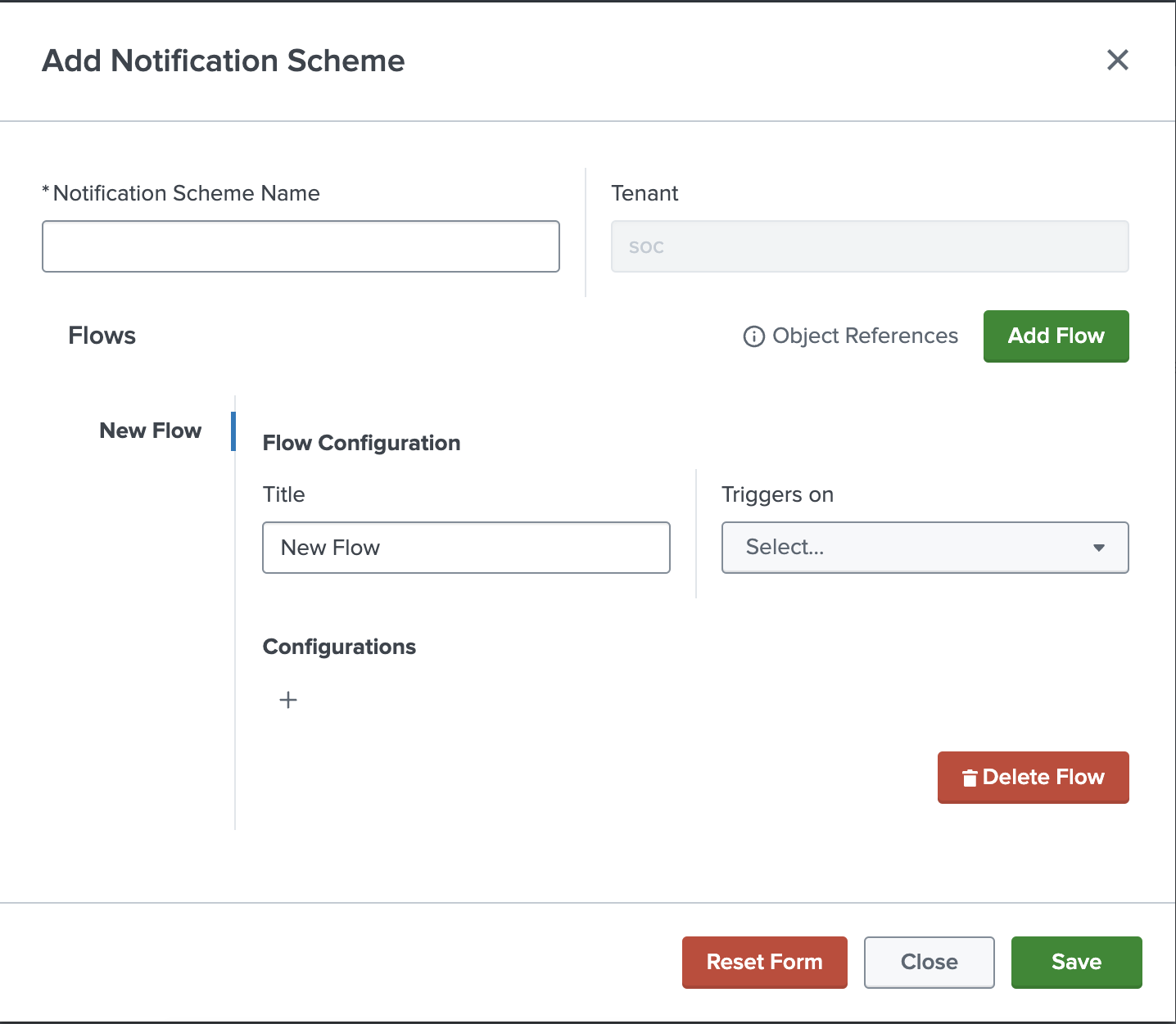 Add Notification Scheme Modal