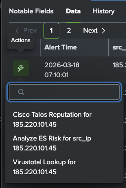 Workflow Action in Data Tab