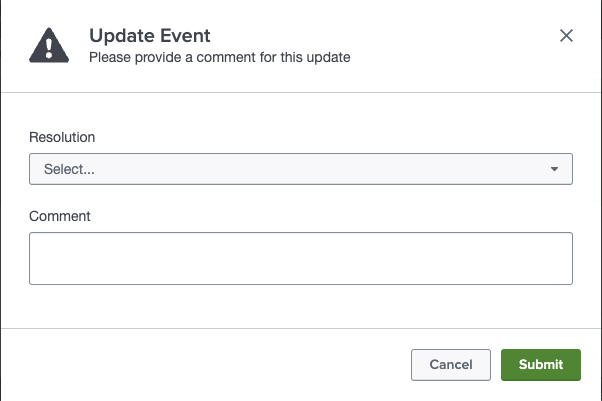 Status Update with Comment