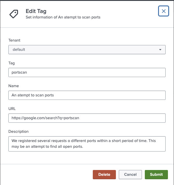 Update Tag Modal