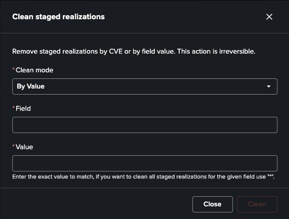 Staged Realizations — Cleaning Options
